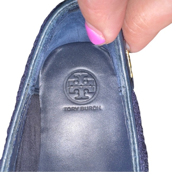 TORY BURCH Rudi Stardust Wool Ombre Blue Green Sneakers Size 9 - Picture 9 of 14